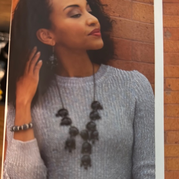 Park Lane Black Statement Necklace and Earrings - Picture 2 of 3